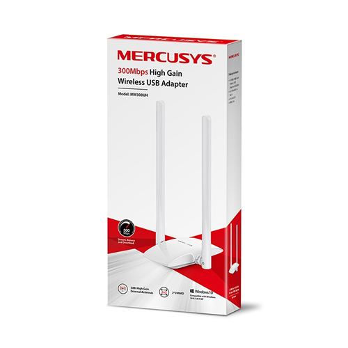 MERCUSYS: ADAPTADOR EXTERNO USB 2.0 WIFI 300MBPS INALAMBRICO WI-FI MERCUSYS MW300UH