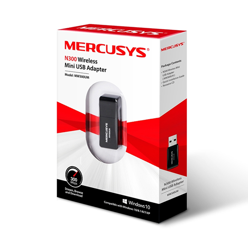 MERCUSYS: Adaptador Mini De Red USB Mercusys Inalambrico N300 MW300UM MARCA TPLINK