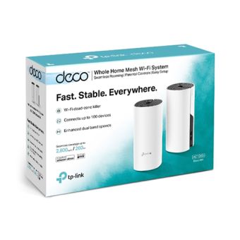 Deco E4(2-pack)(US).AC1200 Whole Home Mesh Wi-Fi System